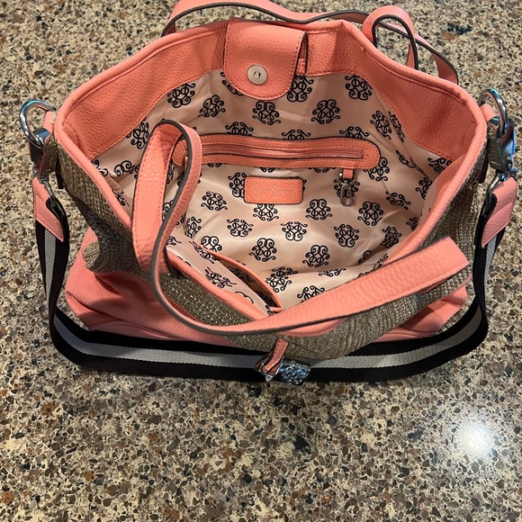 Jessica Simpson leather / straw handbag. NWT - Picture 5 of 5